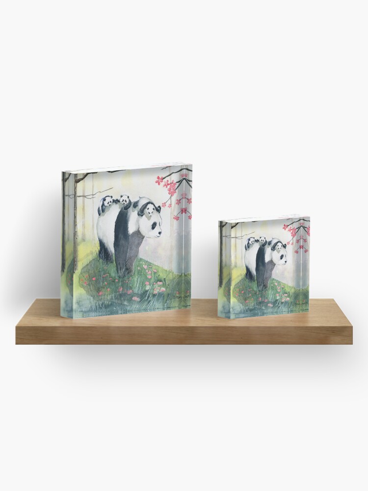 Alternate view of Panda Family Acrylic Block