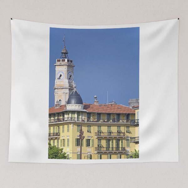 Item preview, Church Notre Dame du Port with bell tower and clock in Nice France designed and sold by goceris.