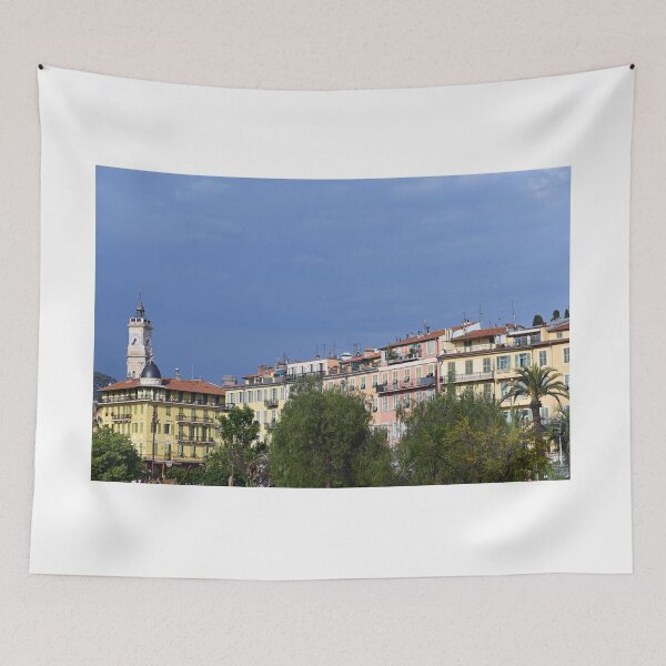 Item preview, Church Notre Dame du Port with bell tower and clock in old town Nice France designed and sold by goceris.
