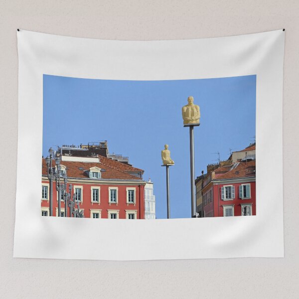 Item preview, Massena Place sculptures and old buildings in Nice France designed and sold by goceris.