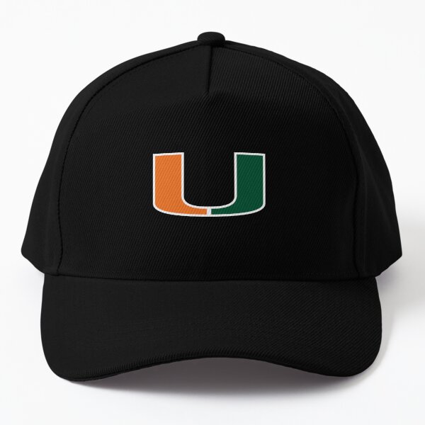 University Of Miami Hurricanes Black Baseball Cap 