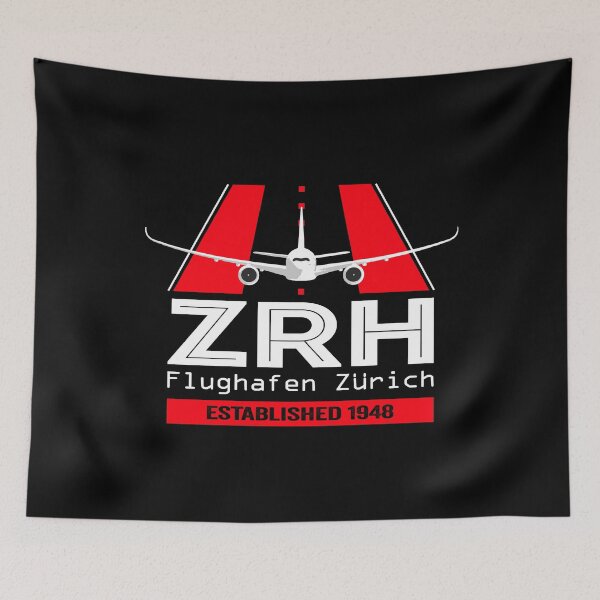 Item preview, ZRH Zurich Airport Switzerland - Plane Design designed and sold by FouDeeziner.