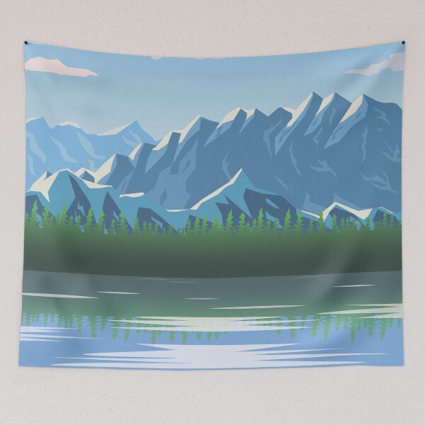Item preview, Snowy Mountain Landscape designed and sold by PotluckPrints.