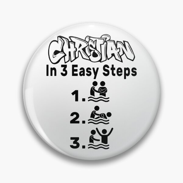 Item preview, Christian In 3 Easy Steps designed and sold by NameThatShirt.