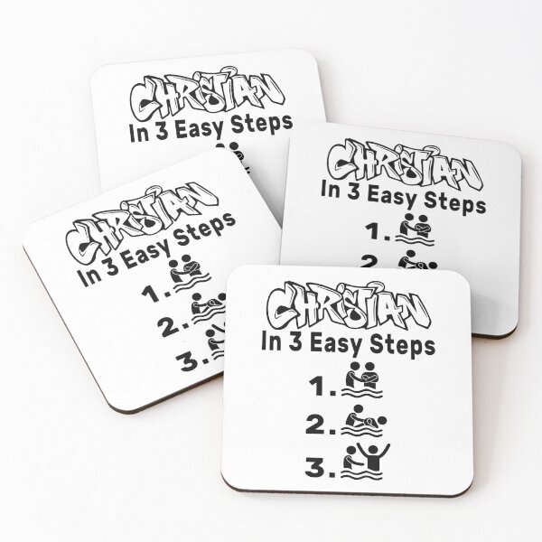 Item preview, Christian In 3 Easy Steps designed and sold by NameThatShirt.