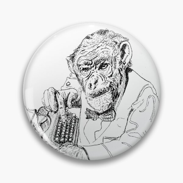 Item preview, Serious Ape Journalist designed and sold by SketchPrimitive.