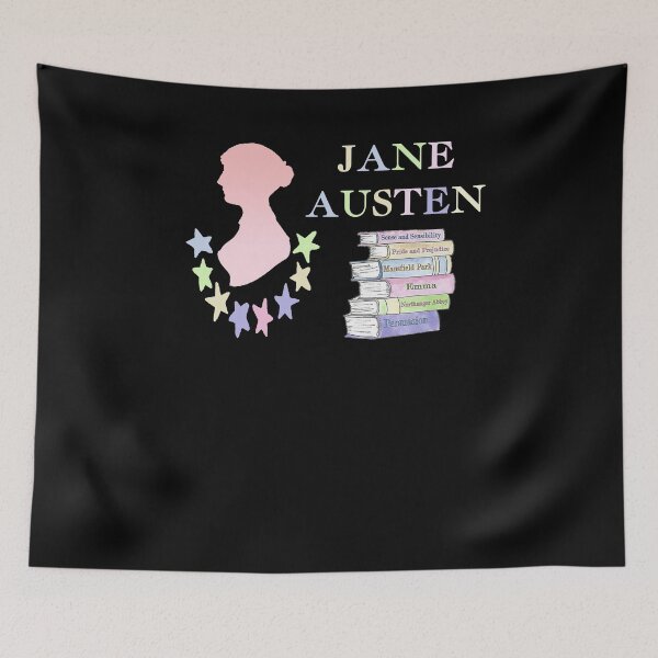 Item preview,  Jane Austen Book Stack Pride and Prejudice Quotes Romantic Novel designed and sold by TopTeeShop.