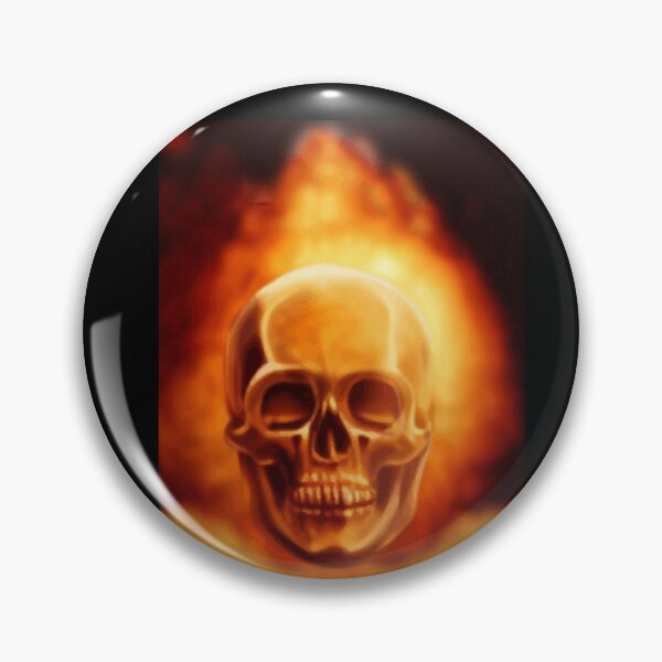 Item preview, Skull on fire artwork designed and sold by DopeDesign111.
