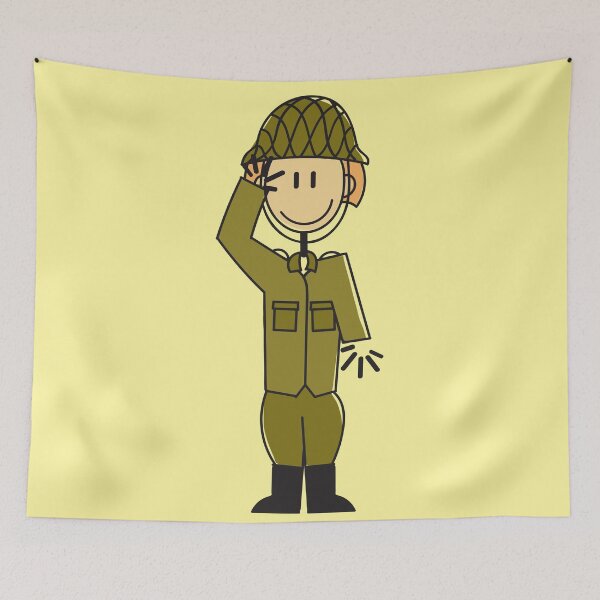 Item preview, Cute Girl in Army Saluting designed and sold by SpecAli.