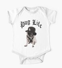 Mops Leben Baby Body Kurzarm