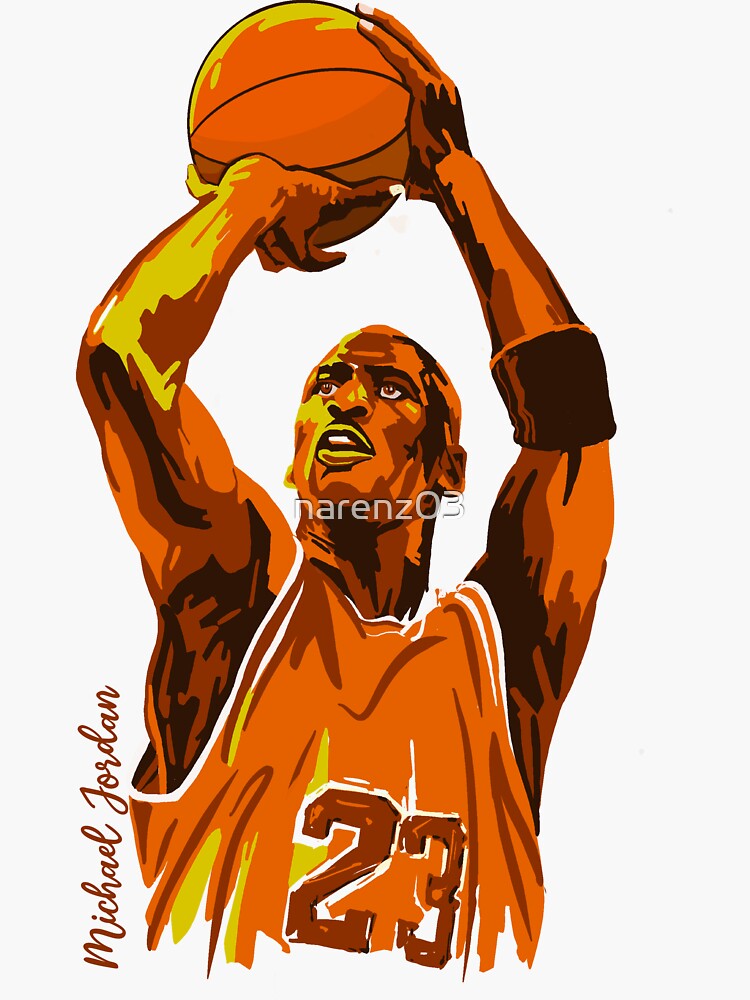 "Michael Jordan Wall Art, Michael Jordan Wall Decor " Sticker for Sale