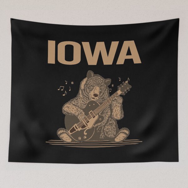 Item preview, Bear With Guitar Iowa designed and sold by hurseslossb.
