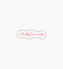 Bradley University Cursive Lettering Sticker