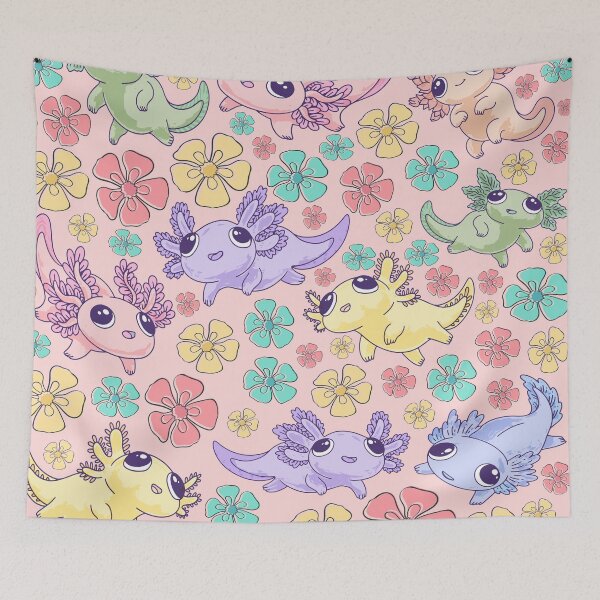 Item preview, Kawaii Flower Axolotl Pattern - Axolotl  designed and sold by Best Pattern⭐⭐⭐⭐⭐.