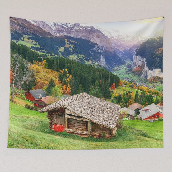 Item preview, Lauterbrunnen Valley Landscape designed and sold by PotluckPrints.