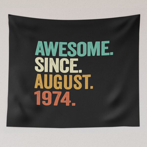 Item preview, 48 Years Old Awesome Since August 1974 48th Birthday designed and sold by ImkeAhrens.