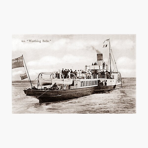 Ref: 76 - The Worthing Belle, Paddle Steamer. Photographic Print