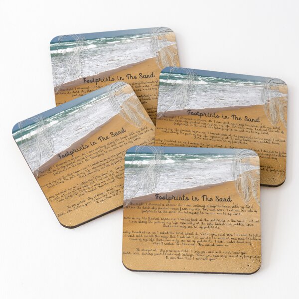 Item preview, Footprints in the sand #1 Poem Quote Lyrics Prayer Song Jesus Footsteps words footsteps designed and sold by EdgyChristians.