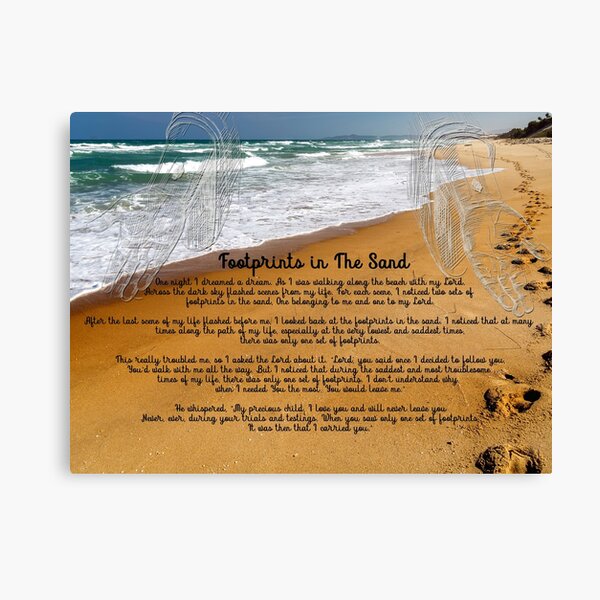 footprints-in-the-sand-1-poem-quote-lyrics-prayer-song-jesus-footsteps-words-footsteps-art-board-print-for-sale-by-edgychristians-redbubble for Free Printable Footprints In The Sand Prayer Footprints in the sand #1 Poem Quote Lyrics Prayer Song Jesus Footsteps words footsteps