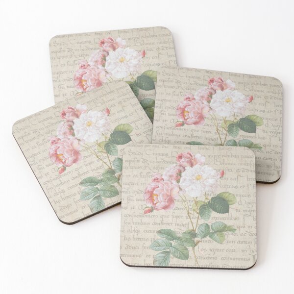 Item preview, pink pastel bouquet of flowers on a vintage book designed and sold by Beeroclock.