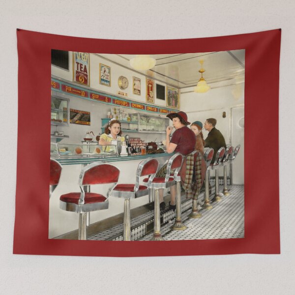 Item preview, Cafe - The local hangout 1941 designed and sold by Mike Savad Photography.