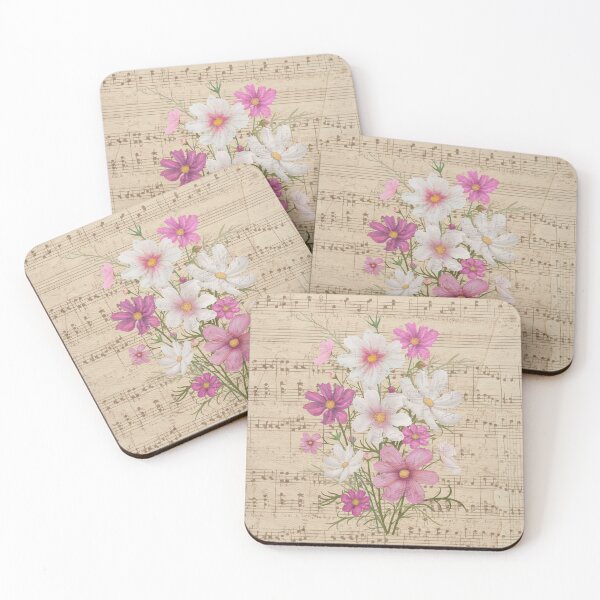 Item preview, romantic pink bouquet of flowers on a vintage book designed and sold by Beeroclock.