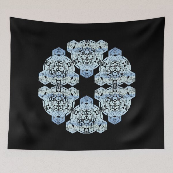 Item preview, Mountain Range Cube Mandala Star designed and sold by createVisions.