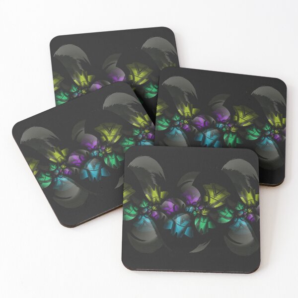 Item preview, complex design 3D fractal structure in black on a grey background designed and sold by mister-john.