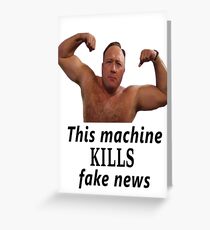 Alex Jones gegen gefälschte Nachrichten Grußkarte