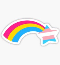 Transgender/Pansexual Pride Star Sticker