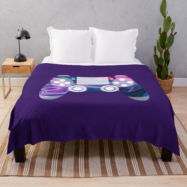 Item preview, Retro Gaming Controller Psychedelic Liquid Blue Purple designed and sold by everything4eva.