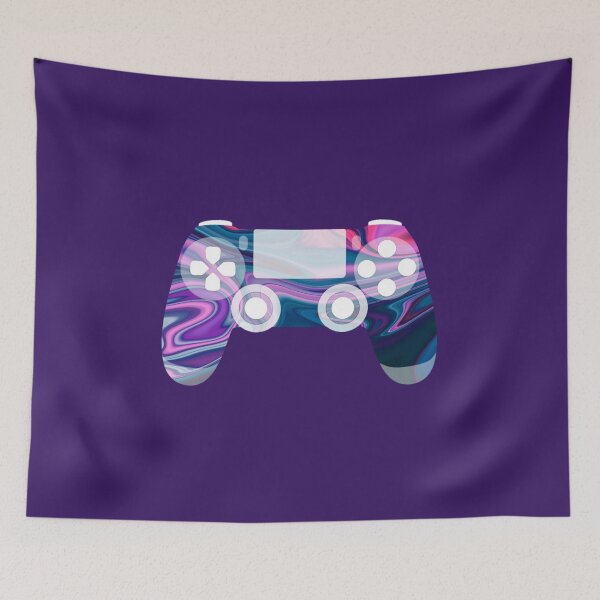 Item preview, Retro Gaming Controller Psychedelic Liquid Blue Purple designed and sold by everything4eva.