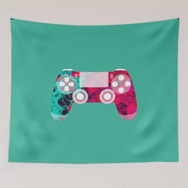 Item preview, Retro Gaming Controller Psychedelic Liquid Red Turquoise designed and sold by everything4eva.