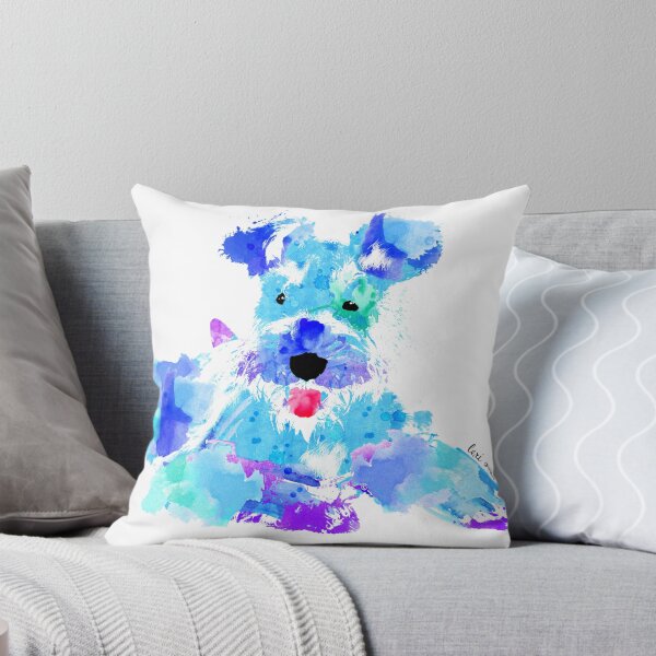 Item preview, schnauzer watercolor pet portrait | Abe designed and sold by freeinthelines.