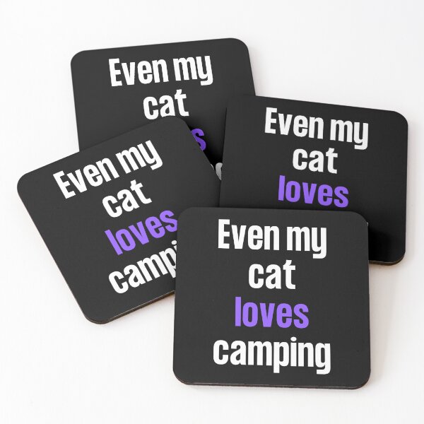 Item preview, Even my cat loves camping designed and sold by TheGreenGoat.
