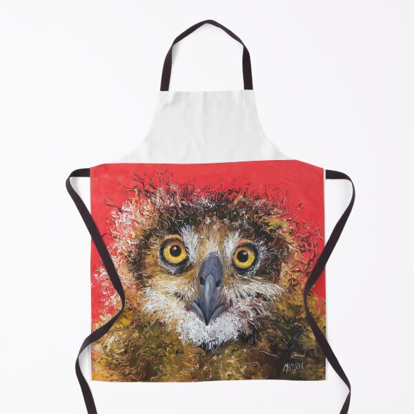 Item preview, Owl painting on red background designed and sold by MatsonArtDesign.