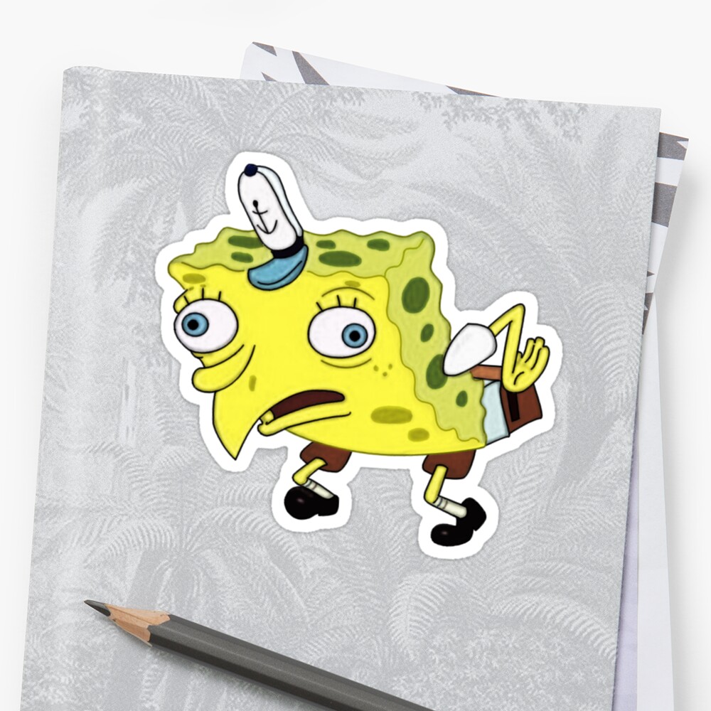 Pegatinas Bob Esponja Meme Burla De Ashejia Redbubble