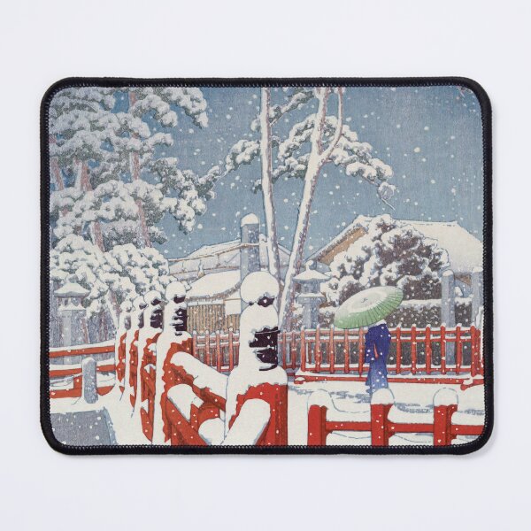 Item preview, Japanese Art - Yakumo Bridge at Nagata Shrine by Kawase Hasui designed and sold by Ukiyo-Studio.
