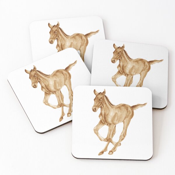 Item preview, Galloping foal - brown colorized version designed and sold by SylvieG18.