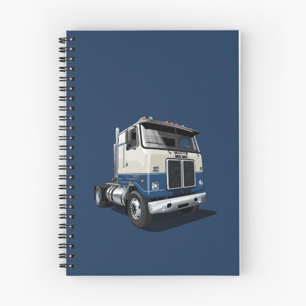 Item preview, 1980 White Road Commander 2 Cabover Truck in blue and white designed and sold by candc-retro.