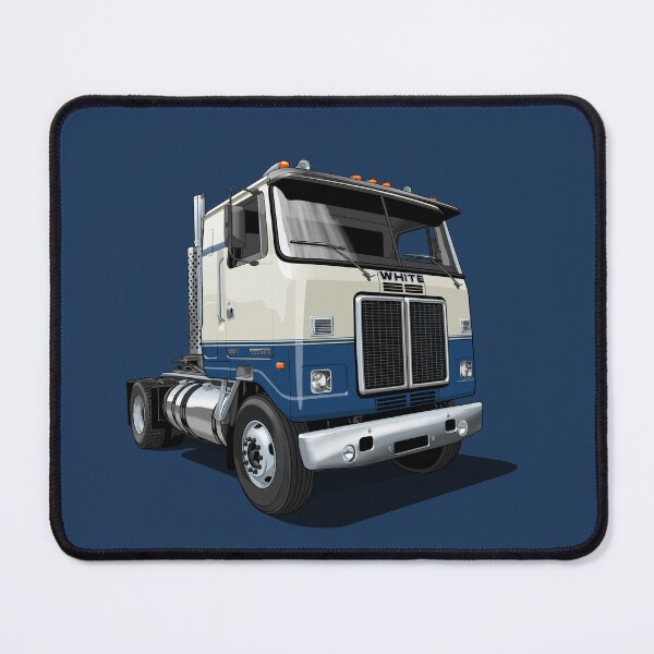 Item preview, 1980 White Road Commander 2 Cabover Truck in blue and white designed and sold by candc-retro.