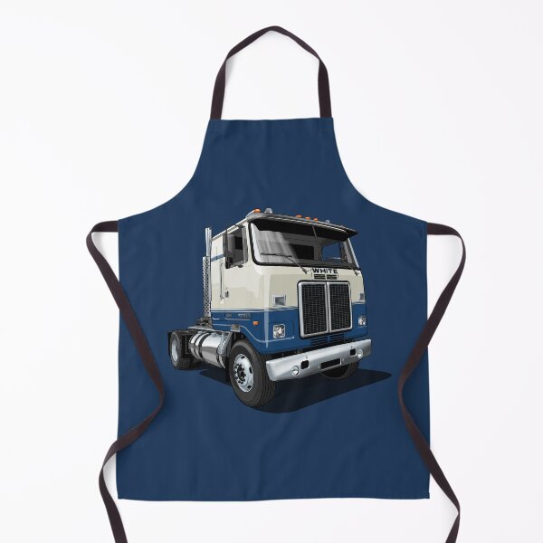 Item preview, 1980 White Road Commander 2 Cabover Truck in blue and white designed and sold by candc-retro.