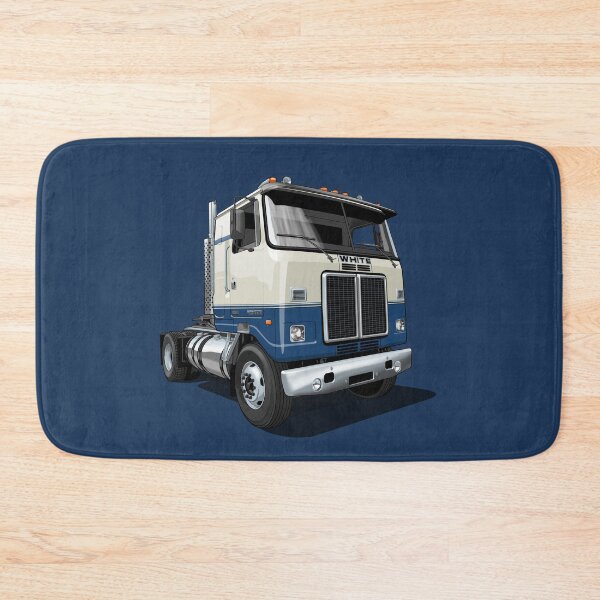 Item preview, 1980 White Road Commander 2 Cabover Truck in blue and white designed and sold by candc-retro.