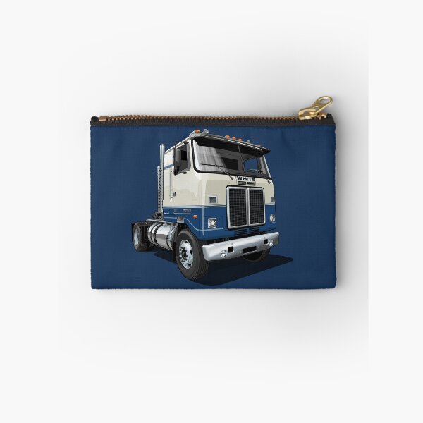 Item preview, 1980 White Road Commander 2 Cabover Truck in blue and white designed and sold by candc-retro.