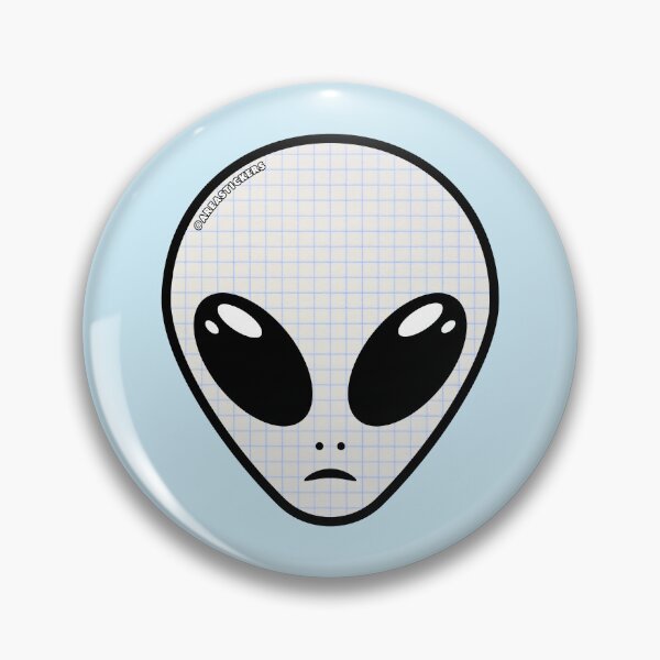 Item preview, Alien head - School checkered paper skin designed and sold by AreaStickers.