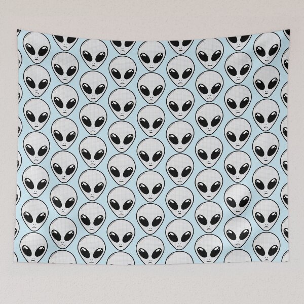 Item preview, Alien head - School checkered paper skin designed and sold by AreaStickers.