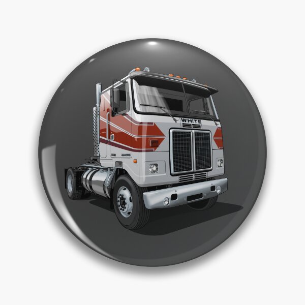 Item preview, 1980 White Road Commander 2 Cabover Truck in silver designed and sold by candc-retro.