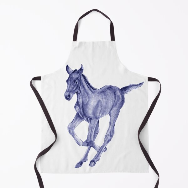 Item preview, Galloping foal - blue colorized version designed and sold by SylvieG18.