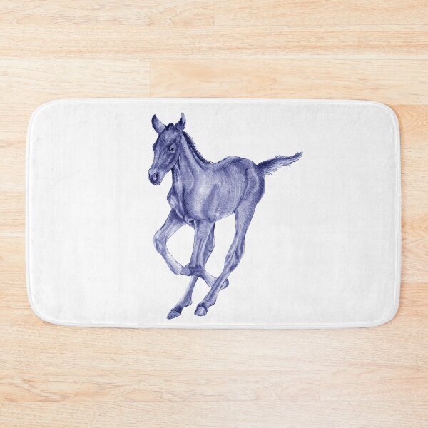 Item preview, Galloping foal - blue colorized version designed and sold by SylvieG18.