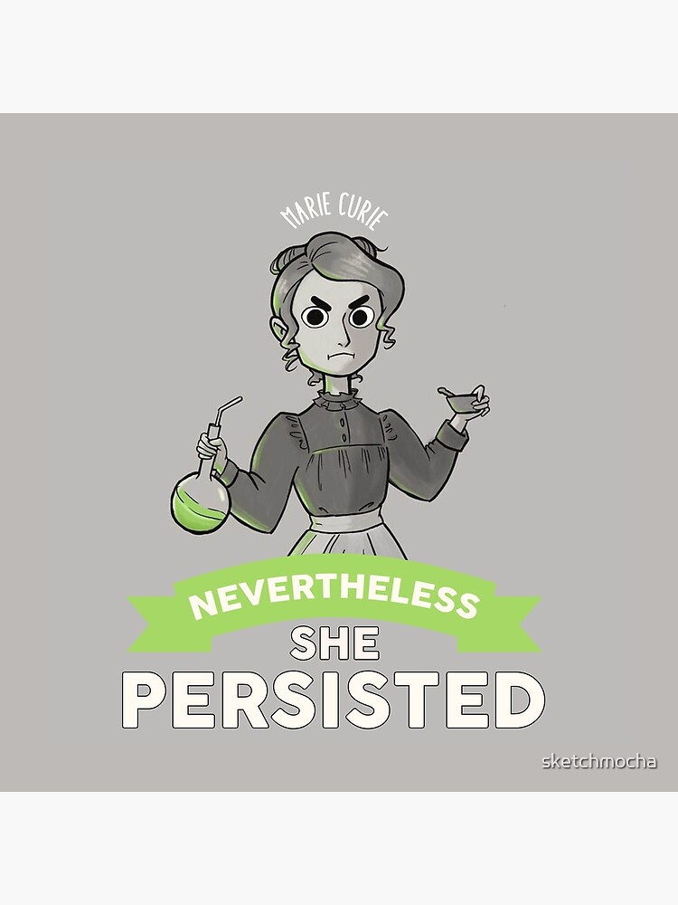 Thumbnail 2 of 2, Tote Bag, Marie Curie - Nevertheless, She Persisted designed and sold by sketchmocha.